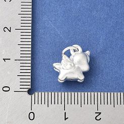 上質な銀のユニコーンチャーム  スタンプ925個付き  銀  11.5x12.5x6mm  穴：3.5mm&nbsp;STER-R012-10S