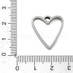 Heart 304 Stainless Steel Open Back Bezel Pendants&nbsp;STAS-K279-04C-P