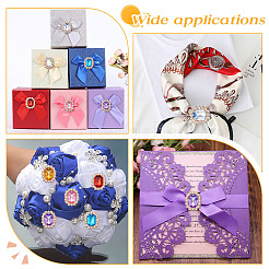 64Pcs 8 Colors Rectangle Octagon Sew on Rhinestone&nbsp;RGLA-AR0001-04