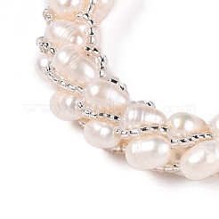 Natural Cultured Freshwater Pearl Beads Necklaces & Bracelets Jewelry Sets&nbsp;SJEW-N039-01