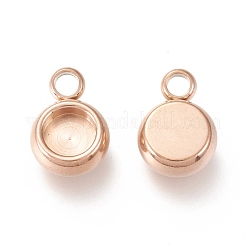 Ion Plating(IP) 304 Stainless Steel Pendant Cabochon Settings&nbsp;STAS-I162-01A-RG