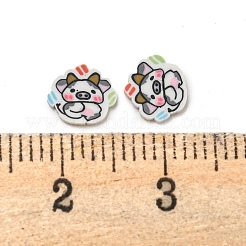 手作り樹脂粘土ビーズ  穴がない  牛  カラフル  5x5.5x0.5mm  約25000個/500g&nbsp;CLAY-P003-11A