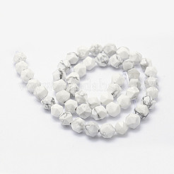 Natural Howlite Beads Strands&nbsp;G-F523-28-6mm