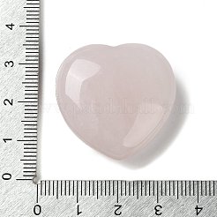 天然ローズクォーツディスプレイ装飾  単語「love」付けのハート  30x30x13mm&nbsp;LS-DJEW-H009-01C