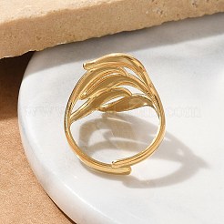 304 Stainless Steel Open Cuff Rings for Unisex&nbsp;RJEW-Q003-05G
