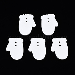 Christmas Theme Spray Painted Wood Connector Charms&nbsp;WOOD-N005-80