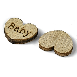 100Pcs Wood Cabochons&nbsp;WOOD-G020-09