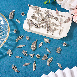 100Pcs 10 Styles Tibetan Style Alloy Pendants&nbsp;TIBE-TA0001-34