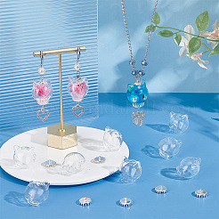 DIY Blank Kitten Wish Bottle Pendant Making Kit&nbsp;DIY-PH0022-28