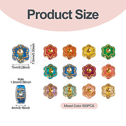 500Pcs Plastic Flower Beads&nbsp;KY-TADJ0001-07A