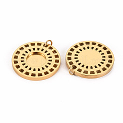 304 Stainless Steel Pendant Cabochon Settings&nbsp;STAS-S116-156G