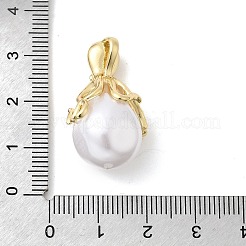 Brass Micro Pave Cubic Zirconia Pendants&nbsp;KK-H529-45G