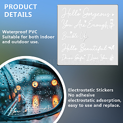 防水PVC静電ステッカー1枚  虹色紙封筒1枚付き  言葉  150x115x0.1mm  ステッカー：10~23x15~92mm&nbsp;DIY-OC0013-20E