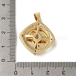 Brass Micro Pave Cubic Zirconia Pendants&nbsp;KK-R162-086A-G