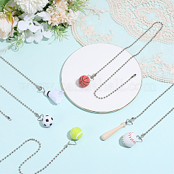 6Pcs 6 Styles PU Leather Charms Ceiling Fan Pull Chain Extenders&nbsp;HJEW-SP0001-76