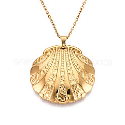 304 Stainless Steel Pendant Necklaces&nbsp;NJEW-T018-15G