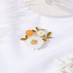1Pc Daisy & Leaf Resin Pins&nbsp;JEWB-LP0004-69