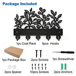 Wood & Iron Wall Mounted Hangers&nbsp;HJEW-WH0055-229