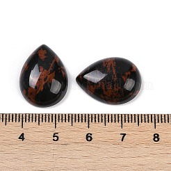 天然マホガニーオブシディアンのカボション  ティアドロップ  20~20.5x15~15.5x6.5~7mm&nbsp;G-H094-01A-30