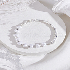 女性用合金樹脂バングル1個  ハート  プラチナ  6-3/4インチ（17cm）&nbsp;BJEW-LP0003-35