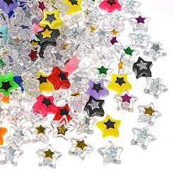 250Pcs 5 Styles Opaque & Transparent Acrylic Beads&nbsp;MACR-CJ0001-44