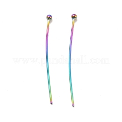 イオンプレーティング（IP）304ステンレス鋼ボールヘッドピン  虹色  30x0.6mm  22ゲージ  ヘッド：1.9mm&nbsp;LS-STAS-E156-03M-03