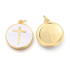 Brass Enamel Pendants&nbsp;KK-B027-02G-B