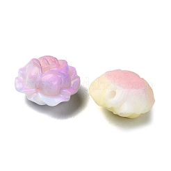 樹脂ビーズ  紫外線反応性ビーズ  色が変わるビーズ  椿の花のビーズ  きいろ  18x19.5x11.5mm  穴：2mm  約35個/65g&nbsp;LS-RESI-F046-03