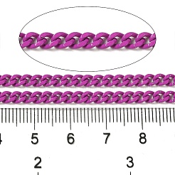 スプレー塗装された304ステンレス鋼カーブチェーン  スプールで  溶接されていない  紫色のメディア  5x3.5x1.6mm&nbsp;STAS-B067-05B-02
