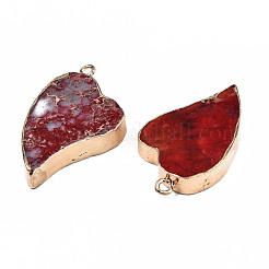 Electroplate Natural Regalite/Imperial Jasper/Sea Sediment Jasper Pendants&nbsp;G-T111-05