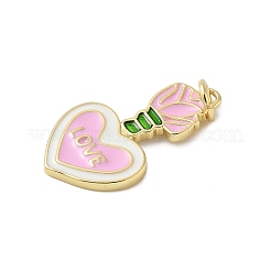 Brass Enamel Pendants&nbsp;KK-C110-35G-02