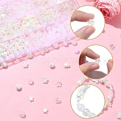 DIYジュエリー作成キット  アクリルビーズ入り  ABSプラスチックパール調ビーズ  ミックスカラー  7.5~11x8~14.5x3~8mm  穴：1.4~2.5mm&nbsp;DIY-YW0009-77