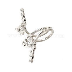 Brass Micro Pave Cubic Zirconia Pendants&nbsp;KK-V008-29P