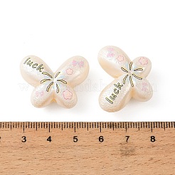 Printed Opaque Acrylic Beads&nbsp;OACR-B054-01S