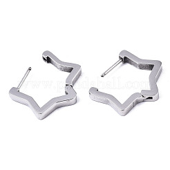 Non-Tarnish 304 Stainless Steel Huggie Hoop Earrings&nbsp;STAS-R115-23P