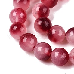 Dyed Natural White Jade Beads Strands&nbsp;G-T138-8mm-210-16