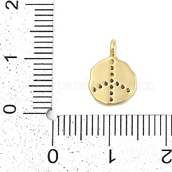 Rack Plating Brass with Cubic Zirconia Pendants&nbsp;LS-KK-Q018-03G
