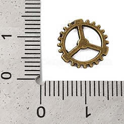 チベットスタイルの合金スチームパンクチャーム  ギア  カドミウムフリー＆鉛フリー  アンティークブロンズ  12x1.5mm  約2270個/1000g&nbsp;TIBEP-Q061-45AB-LF