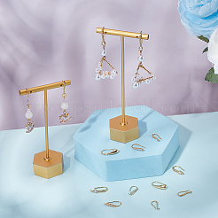 14Pcs 7 Style Brass Micro Pave Cubic Zirconia Earring Hooks Set&nbsp;ZIRC-BC0001-26