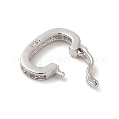 Rhodium Plated 925 Sterling Silver Twister Clasps&nbsp;LS-STER-E056-026P-A