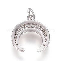Brass Micro Pave Cubic Zirconia Pendants&nbsp;ZIRC-G166-06