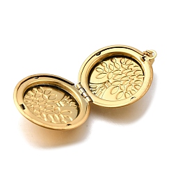316 Stainless Steel Locket Pendants&nbsp;STAS-O132-03G