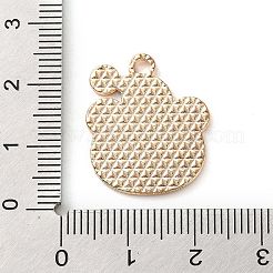 合金エナメルチャーム  クリスマステーマのチャーム  ゴールドカラー  クマ  23x19x1.2mm  穴：2mm&nbsp;ENAM-B030-02G-15