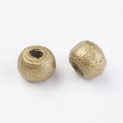Spray Painted Natural Wood Beads&nbsp;WOOD-Q030-83G