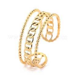 Ion Plating(IP) 304 Stainless Steel Finger Rings&nbsp;X-RJEW-L102-07G