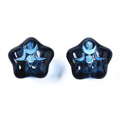 Transparent Spray Painted Glass Beads&nbsp;GGLA-S054-011A-03