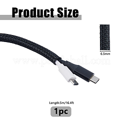 5mペット用ケーブルスリーブ  ワイヤーカバー保護  ブラック  6.5mm  内径：5mm&nbsp;FIND-DC0008-41A