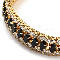 Rack Plating Brass Horse Eye Link Bracelet&nbsp;BJEW-Q771-07G