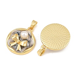 Brass Enamel Pendants&nbsp;KK-CBAEBFB-16G-01