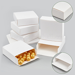 厚紙のギフトボックス  正方形  ホワイト  15.2x15.2x5cm&nbsp;LS-CON-WH0086-147